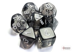 Translucent Smoke/white Polyhedral 7-Dice Set - CHX23078